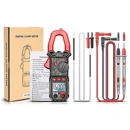 Alicate Amperímetro Profissional Estojo PN103 600A Temp NFe