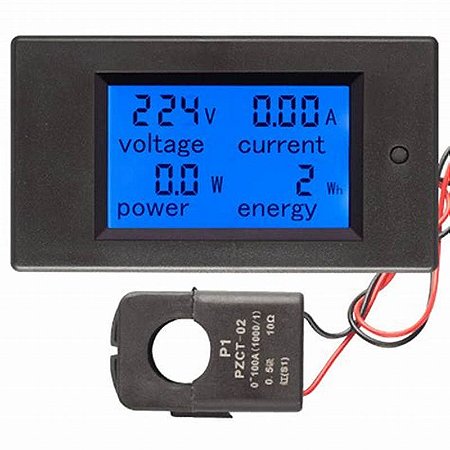 Medidor Energia Consumo AC 80 a 260V 100A PZEM-061 NFe