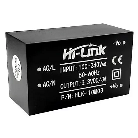Mini Fonte Hi Link Hlk-10m03 100-240v 3.3v Cc 10w Nfe