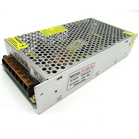 Fonte Alimentação Chaveada 120W 12V 10A S-120-12 NFe