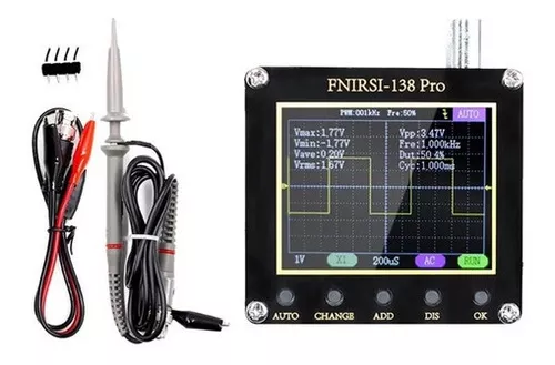 Mini Osciloscópio Digital Fnirsi 138 Pro 2.4 Tft C/ Probe