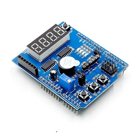 Shield Multifunções Display Buzzer Para Arduino NFe