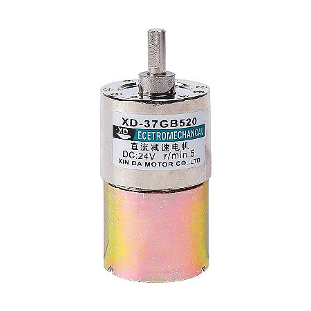 Motor Alto Torque 24V 37GB-520 Automação Robótica NFe