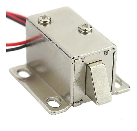 Mini Fechadura Solenóide Trinco Trava Automação 12v