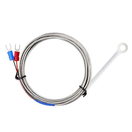 Sensor Alta Temperatura Tipo K Argola 5mm Furo 1 Metro NFe