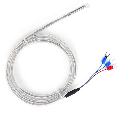 Sensor Alta Temperatura PT100 Agulha Prova Dagua 1 Metro NF