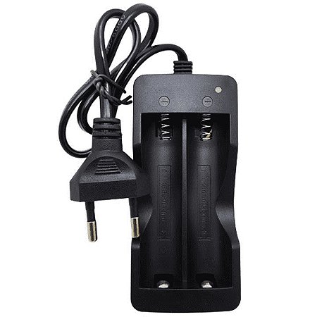 Carregador Duplo Pilhas 18760 Plugue Br 110/220v