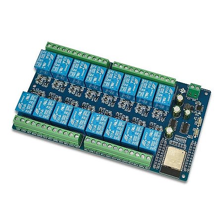 Placa Desenvolvimento Wifi IOT ESP32 16 Canais Relé 10A NFe