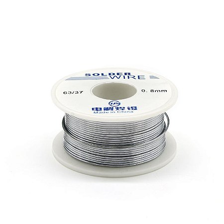 Fio Solda Estanho Soldagem Eletrônica 100 gramas 0,8mm