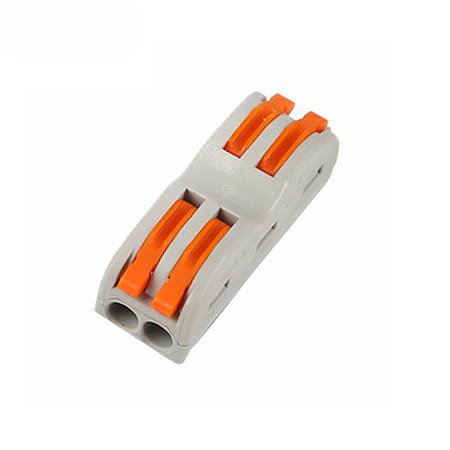 Conector Borne Emenda 4 Fios Modelo PCT-222 2 Canais