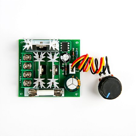 Controlador Velocidade Motor DC PWM 6 a 90V 10A Fusivel