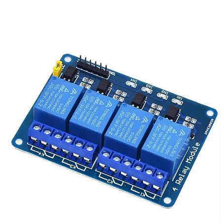 Módulo Relé 4 Canais Optoacoplador 12V Low Level Trigger