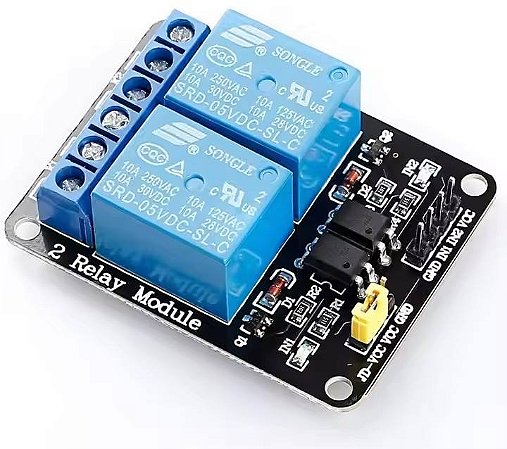 Módulo Relé 2 Canais Optoacoplador 24V Low Level Trigger