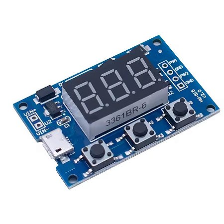 Gerador Frequência Pulso PWM Ajustável Retangular 2 Canais