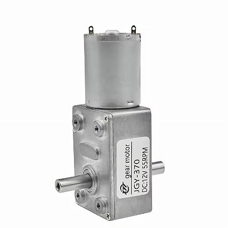 Motor Alto Torque DC 12V JGY370 Eixo Duplo Escolha RPM