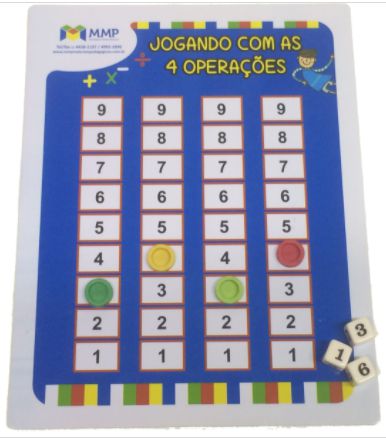 Jogo Educativo De Matemática E Pedagógico Quatro Operações - Mmp