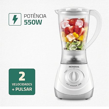Liquidificador Easy Power, Mondial, Branco, 550W, 220V - L-550-W