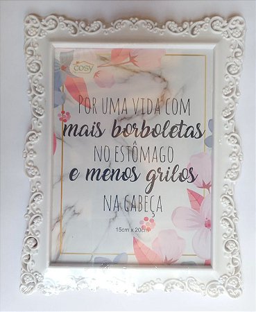 Quadro - Por uma vida com mais borboletas no estômago, e menos grilos na cabeça