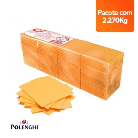 Queijo Polenghi Cheddar Fatiado Peça - Embalagem 1X2,27 KG