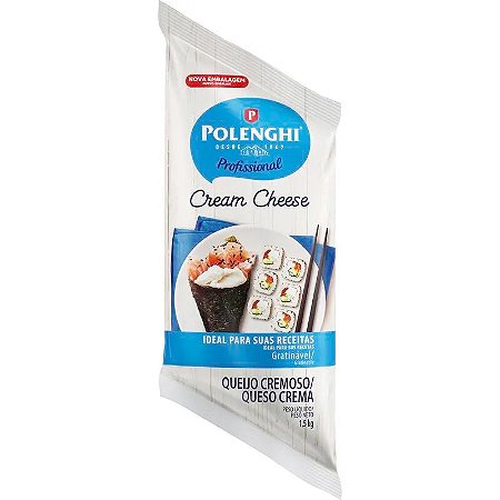 Queijo Cream Cheese Polenghi Bisnaga 1,5KG - Embalagem 1X1,5 KG
