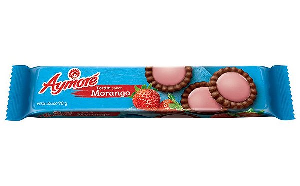 Biscoito Aymore Tortini Morango E Chocolate - Embalagem 65X90 GR - Preço Unitário R$2,34