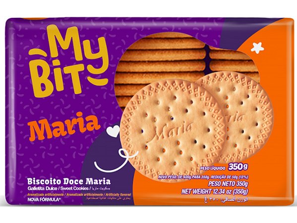 Biscoito My Bit Maria - Embalagem 20X350 GR - Preço Unitário R$4,21