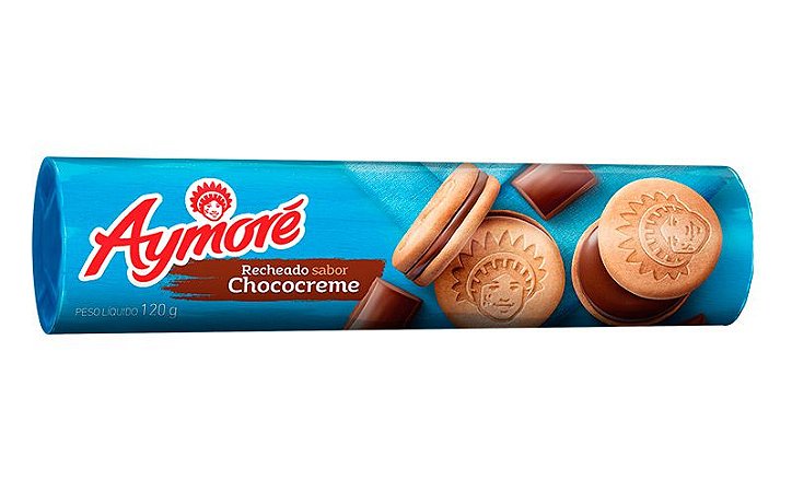 Biscoito Recheado Aymore Chococreme - Embalagem 48X120 GR - Preço Unitário R$2,1