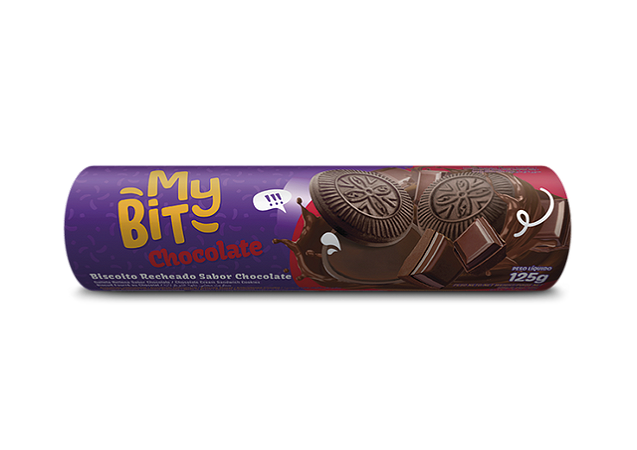 Biscoito Recheado My Bit Chocolate - Embalagem 30X110 GR - Preço Unitário R$1,33