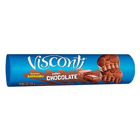 Biscoito Recheado Visconti Chocolate - Embalagem 64X125 GR - Preço Unitário R$2,07