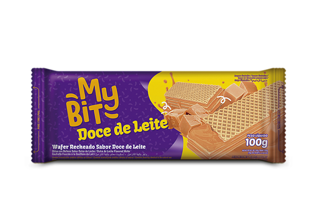 Biscoito Wafer My Bit Doce Leite - Embalagem 30X100 GR - Preço Unitário R$1,69