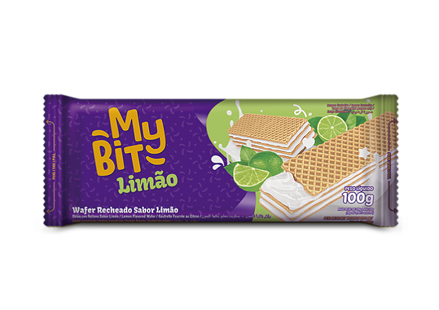 Biscoito Wafer My Bit Limao - Embalagem 30X100 GR - Preço Unitário R$1,68