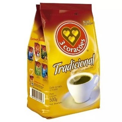 Cafe 3 Coracoes Tradicional - Embalagem 10X500 GR - Preço Unitário R$18,27