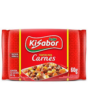 Tempero Em Po Ki Sabor Tempera Facil Carne - Vermelho - Embalagem 30X60 GR - Preço Unitário R$2,01