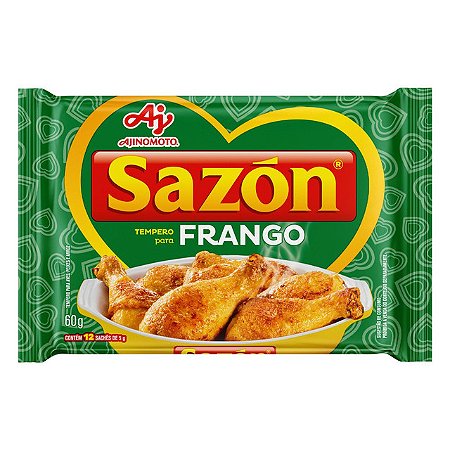 Tempero Em Po Sazon Frango - Verde - Embalagem 12X60 GR - Preço Unitário R$4,42