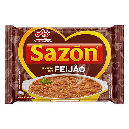 Tempero Em Po Sazon Marrom Para Feijao - Embalagem 12X60 GR - Preço Unitário R$4,33