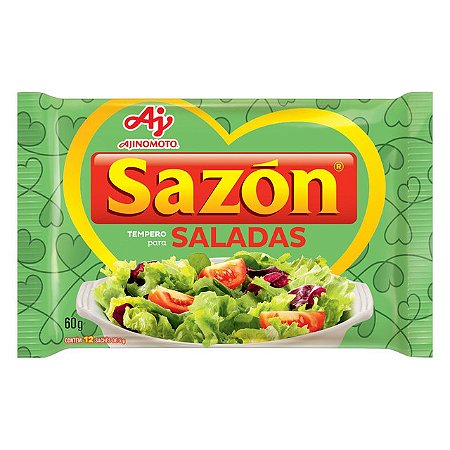 Tempero Em Po Sazon Verde Para Saladas - Embalagem 12X60 GR - Preço Unitário R$4,42
