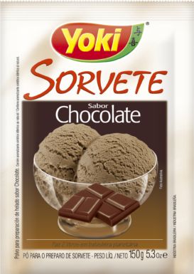 Po Para Sorvete Yoki Chocolate - Embalagem 12X150 GR - Preço Unitário R$7,94