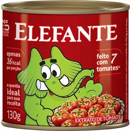 Extrato De Tomate Elefante Lata - Embalagem 48X130 GR - Preço Unitário R$3,61