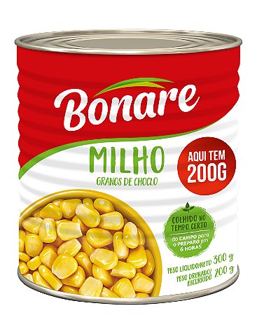 Milho De Verde Lata Goias Verde / Bonare - Embalagem 24X200 GR - Preço Unitário R$3,22