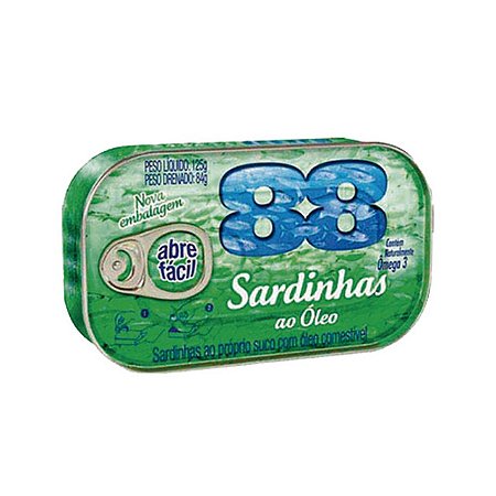 Sardinha 88 Oleo - Embalagem 1X125 GR