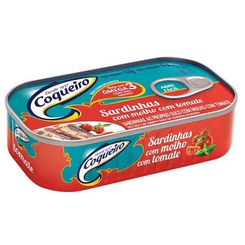 Sardinha Coqueiro Molho De Tomate - Embalagem 1X125 GR