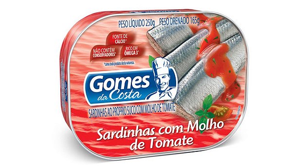 Sardinha Gomes Da Costa Molho De Tomate - Embalagem 1X250 GR