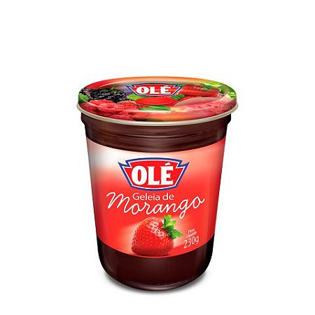 Geleia De Morango Ole Pote - Embalagem 12X230 GR - Preço Unitário R$10,46