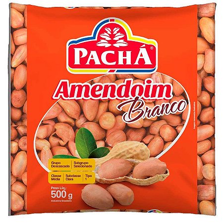Amendoim Pacha Branco Grao - Embalagem 20X500 GR - Preço Unitário R$6,66