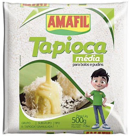 Farinha De Tapioca Amafil Media - Embalagem 20X500 GR - Preço Unitário R$6,52