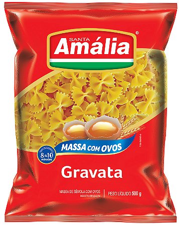 Macarrao Gravata Farfalle Ovos Santa Amalia - Embalagem 20X500 GR - Preço Unitário R$5,72