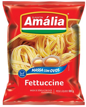 Macarrao Ninho Fettuccine Ovos Santa Amalia N°3 - Embalagem 20X500 GR - Preço Unitário R$5,94