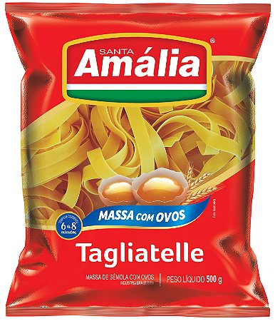 Macarrao Tagliatelle Ovos Santa Amalia N°10 - Embalagem 16X500 GR - Preço Unitário R$5,64