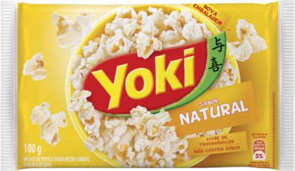 Milho De Pipoca Para Microondas Yoki Pop Corn Natural - Embalagem 18X100 GR - Preço Unitário R$2,35