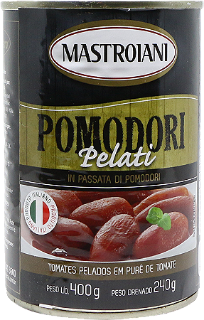 Tomate Pelati Pomodori Mastroiani Lata - Embalagem 1X400 GR